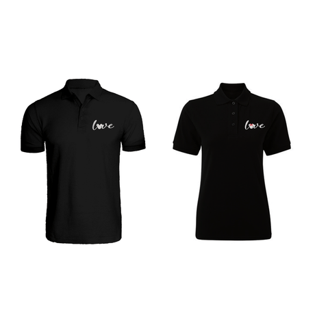BYFT010754 BYFT Polo Neck T Shirt Embroidery Black XL 220 GSM Cotton Mickey Minnie Love Design Set of 2.png
