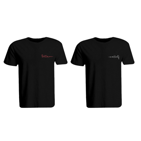 BYFT010763 BYFT Round Neck T Shirt Embroidery Black XL 190 GSM Cotton Better Half Design Set of 2.png