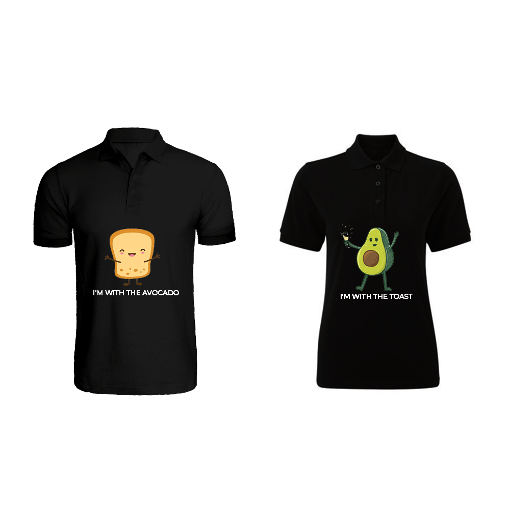BYFT010859 BYFT Polo Neck T Shirt Printed Black XL 220 GSM Cotton The Avacado to My Toast Design Set of 2.png