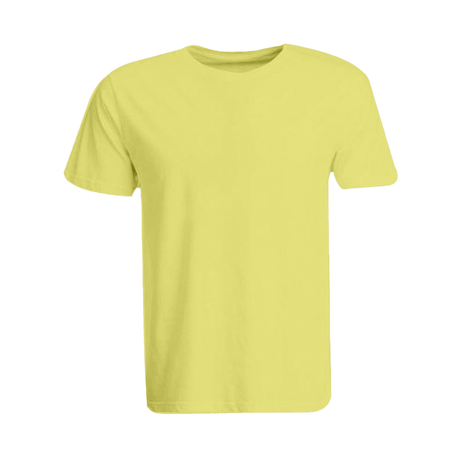 BYFT010996 BYFT Round Neck T Shirt Plain Lemon Yellow XXL 190 GSM Cotton Set of 1.png
