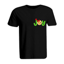 BYFT011029 BYFT Round Neck T Shirt Embroidery Black XXL 190 GSM Cotton Gingerbread Joy Set of 1