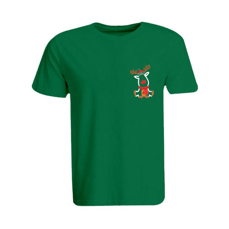 BYFT011038 BYFT Round Neck T Shirt Embroidery Green XXL 190 GSM Cotton Reindeer With Christmas Cap Set of 1.jpg