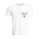 BYFT011048 BYFT Round Neck T Shirt Embroidery White XXL 190 GSM Cotton Reindeer Set of 1