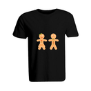 BYFT011097 BYFT Round Neck T Shirt Printed Black XXL 190 GSM Cotton Gingerbread Set of 1