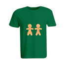 BYFT011107 BYFT Round Neck T Shirt Printed Green XXL 190 GSM Cotton Gingerbread Set of 1