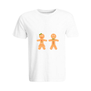 BYFT011127 BYFT Round Neck T Shirt Printed White XXL 190 GSM Cotton Gingerbread Set of 1