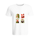 BYFT011130 BYFT Round Neck T Shirt Printed White XXL 190 GSM Cotton Christmas Cats Set of 1