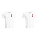 BYFT011226 BYFT Round Neck T Shirt Embroidery White XXL 190 GSM Cotton Crown King Queen Design Set of 2