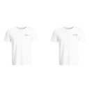 BYFT011229 BYFT Round Neck T Shirt Embroidery White XXL 190 GSM Cotton Better Half Design Set of 2