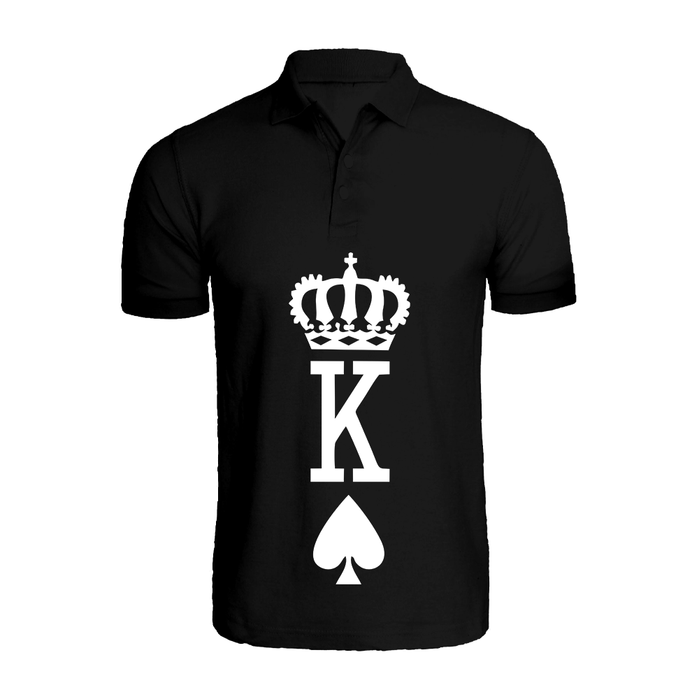 BYFT011234 BYFT Polo Neck T Shirt Printed Black XXL 220 GSM Cotton Crown King Spades Design Set of 1.png