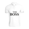 BYFT011247 BYFT Polo Neck T Shirt Printed White XXL 220 GSM Cotton The Boss Design Set of 1