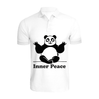 BYFT011253 BYFT Polo Neck T Shirt Printed White XXL 220 GSM Cotton Panda Inner Peace Design Set of 1