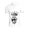 BYFT011254 BYFT Polo Neck T Shirt Printed White XXL 220 GSM Cotton Live Like A King Design Set of 1