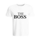 BYFT011255 BYFT Round Neck T Shirt Printed White XXL 190 GSM Cotton The Boss Design Set of 1
