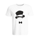 BYFT011257 BYFT Round Neck T Shirt Printed White XXL 190 GSM Cotton Gentle Man Design Set of 1
