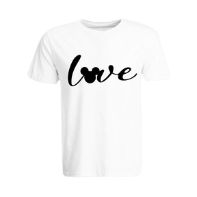 BYFT011259 BYFT Round Neck T Shirt Printed White XXL 190 GSM Cotton Mickey Love Design Set of 1