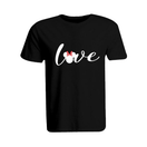 BYFT011274 BYFT Round Neck T Shirt Printed Black XXL 190 GSM Cotton Minnie Love Design Set of 1