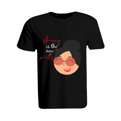 BYFT011277 BYFT Round Neck T Shirt Printed Black XXL 190 GSM Cotton Strong is the new Pretty Design Set of 1.png