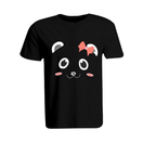 BYFT011280 BYFT Round Neck T Shirt Printed Black XXL 190 GSM Cotton Ms. Panda Design Set of 1