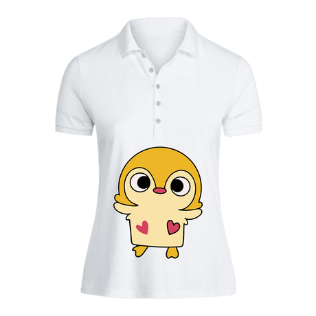BYFT011282 BYFT Polo Neck T Shirt Printed White XXL 220 GSM Cotton Cute Duck Design Set of 1.png