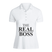 BYFT011285 BYFT Polo Neck T Shirt Printed White XXL 220 GSM Cotton The Real Boss Design Set of 1
