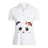 BYFT011289 BYFT Polo Neck T Shirt Printed White XXL 220 GSM Cotton Ms. Panda Design Set of 1