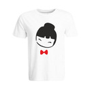 BYFT011296 BYFT Round Neck T Shirt Printed White XXL 190 GSM Cotton Chinese Doll Design Set of 1