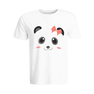 BYFT011298 BYFT Round Neck T Shirt Printed White XXL 190 GSM Cotton Ms. Panda Design Set of 1