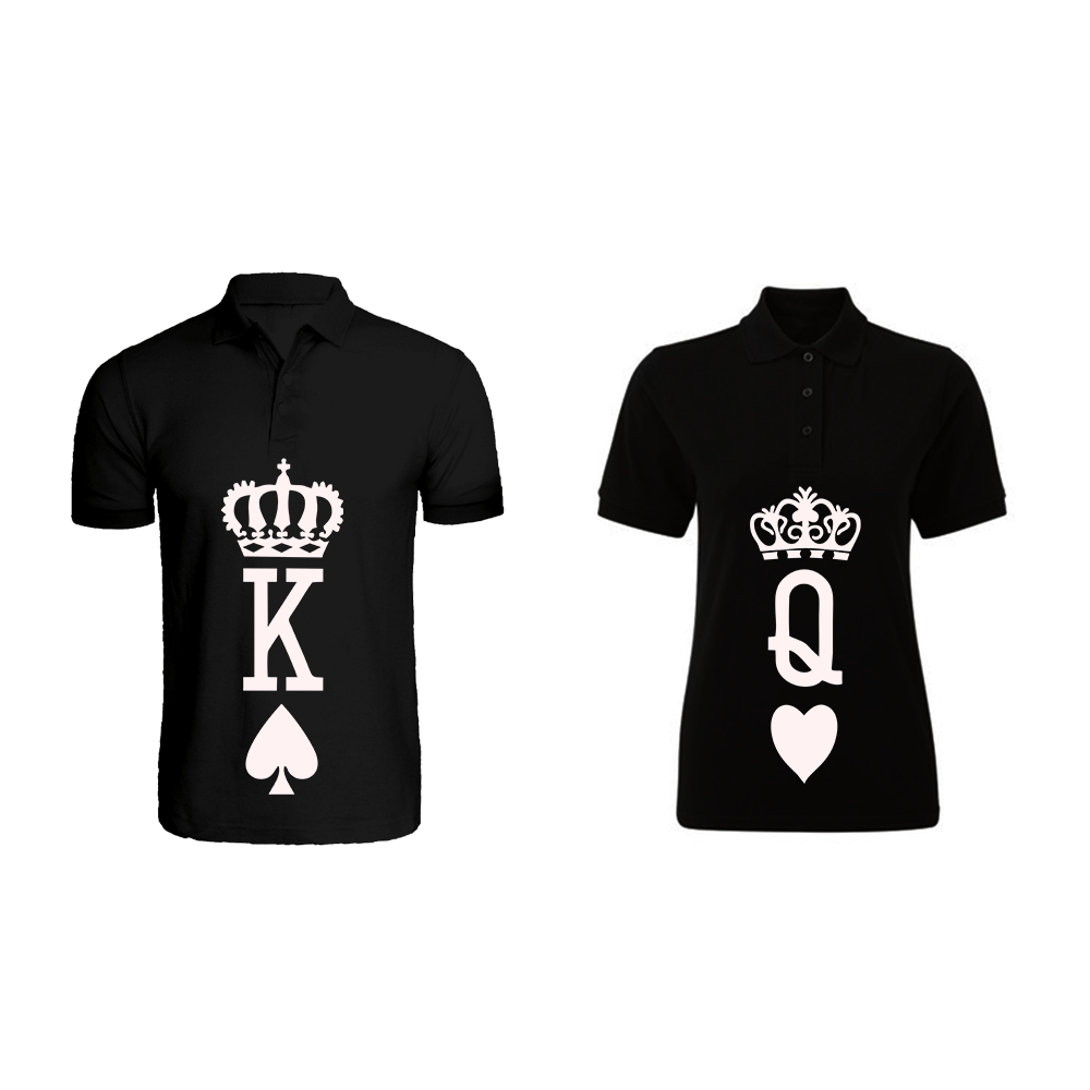 BYFT011303 BYFT Polo Neck T Shirt Printed Black XXL 220 GSM Cotton Crown King Queen Design Set of 2.png