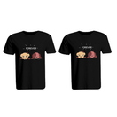 BYFT011316 BYFT Round Neck T Shirt Printed Black XXL 190 GSM Cotton Forever Design Set of 2