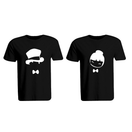 BYFT011317 BYFT Round Neck T Shirt Printed Black XXL 190 GSM Cotton Chinese Couple Design Set of 2