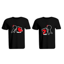 BYFT011321 BYFT Round Neck T Shirt Printed Black XXL 190 GSM Cotton Perfect Match Design Set of 2