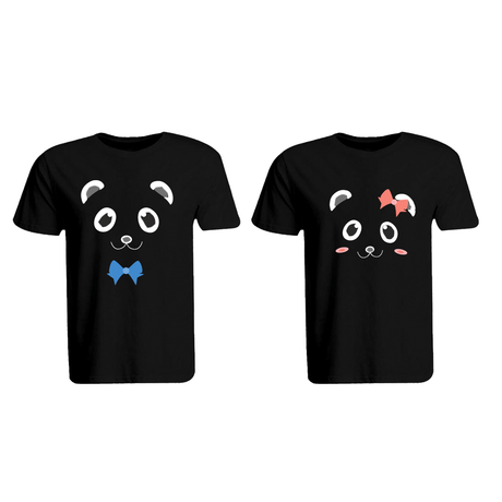 BYFT011322 BYFT Round Neck T Shirt Printed Black XXL 190 GSM Cotton Mr. Mrs. Panda Design Set of 2.png