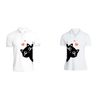 BYFT011330 BYFT Polo Neck T Shirt Printed White XXL 220 GSM Cotton Kitty Design Set of 2