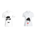 BYFT011332 BYFT Polo Neck T Shirt Printed White XXL 220 GSM Cotton Chinese Couple Design Set of 2