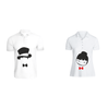 BYFT011332 BYFT Polo Neck T Shirt Printed White XXL 220 GSM Cotton Chinese Couple Design Set of 2
