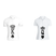 BYFT011333 BYFT Polo Neck T Shirt Printed White XXL 220 GSM Cotton Crown King Queen Design Set of 2