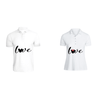 BYFT011334 BYFT Polo Neck T Shirt Printed White XXL 220 GSM Cotton Mickey Minnie Love Design Set of 2