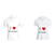 BYFT011335 BYFT Polo Neck T Shirt Printed White XXL 220 GSM Cotton I Love My King Queen Design Set of 2