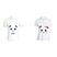 BYFT011337 BYFT Polo Neck T Shirt Printed White XXL 220 GSM Cotton Mr. Mrs. Panda Design Set of 2