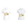 BYFT011343 BYFT Polo Neck T Shirt Printed White XXL 220 GSM Cotton Avacado Toast Design Set of 2