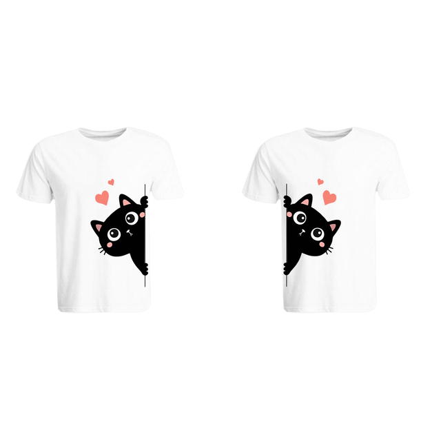 BYFT011345 BYFT Round Neck T Shirt Printed White XXL 190 GSM Cotton Kitty Design Set of 2.png