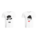 BYFT011347 BYFT Round Neck T Shirt Printed White XXL 190 GSM Cotton Chinese Couple Design Set of 2