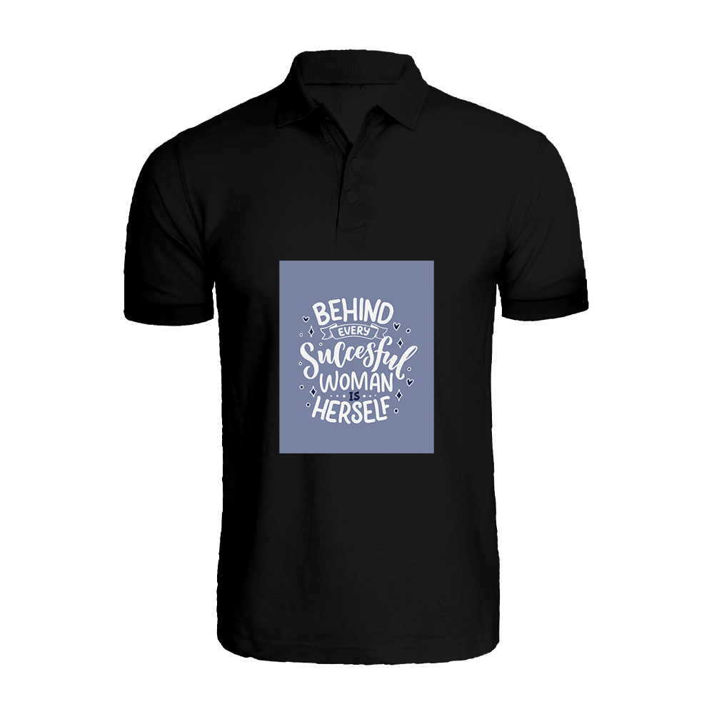 BYFT011360 BYFT Polo Neck T Shirt Printed Black XXL 220 GSM Cotton Behind Every Succesful Women is Herself Set of 1.png