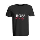 BYFT011369 BYFT Round Neck T Shirt Printed Black XXL 190 GSM Cotton Boss Lady Set of 1