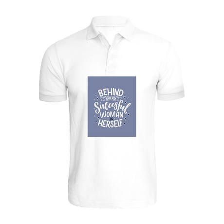 BYFT011376 BYFT Polo Neck T Shirt Printed White XXL 220 GSM Cotton Behind Every Succesful Women is Herself Set of 1.png