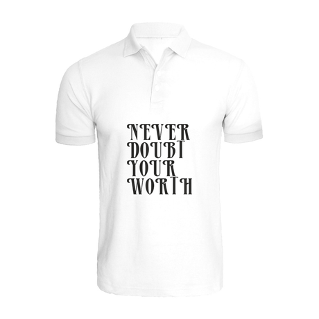BYFT011380 BYFT Polo Neck T Shirt Printed White XXL 220 GSM Cotton Never Doubt your worth Set of 1.png