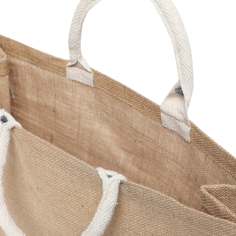 byft laminated jute tote bags with gusset natural reusable eco friendly shopping bag jttbts145176