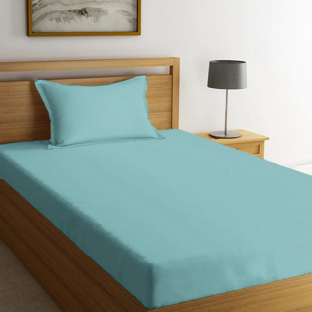 BYFT Orchard Exclusive - Fitted Sheet | Cotton Percale, 180 TC, Soft & Luxurious Bed Linen