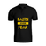 BYFT011593 BYFT Polo Neck Printed Black XL T Shirt 220 GSM Cotton Faith Over Fear Set of 1